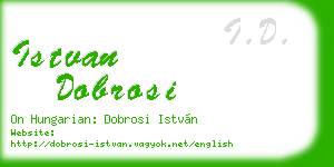 istvan dobrosi business card